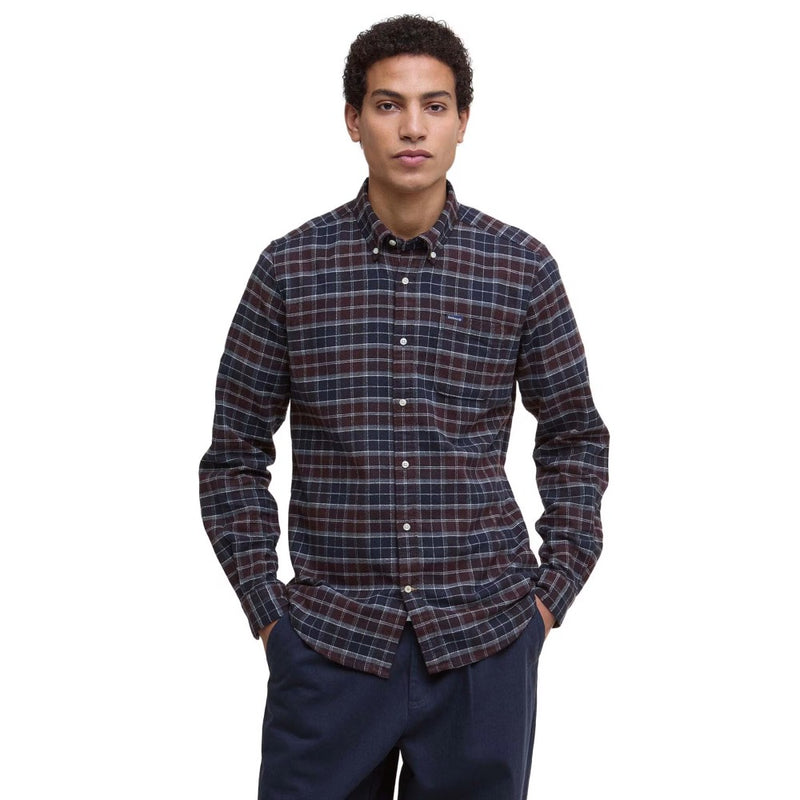 Barbour Haddington Tailored Tartan Shirt Midnight Oak Tartan