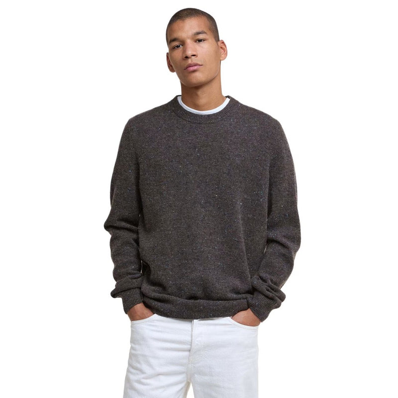 Barbour Tainsbury Wool Crew Neck Jumper Dark Oak