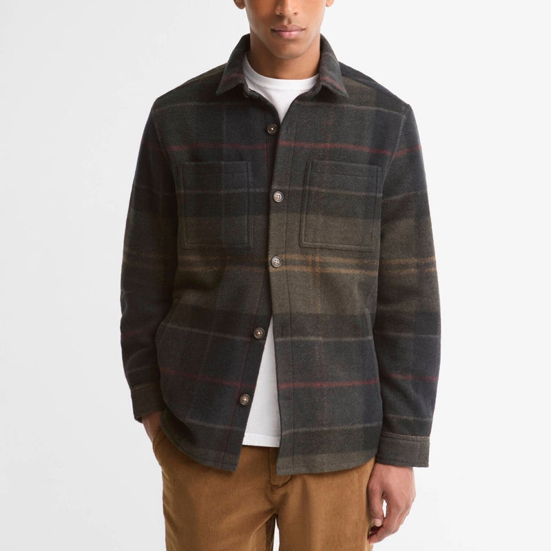 Barbour Woodlane Brushed Check Overshirt Shadow Classic Tartan