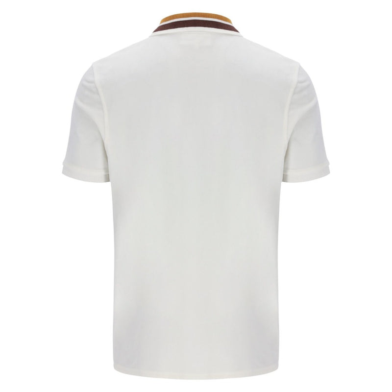 Sergio Tacchini Mahony Velour 1/4 Zip Polo Shirt Gardenia / Gold