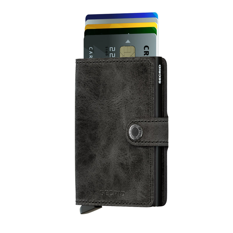 Secrid Miniwallet Vintage Black Leather Wallet