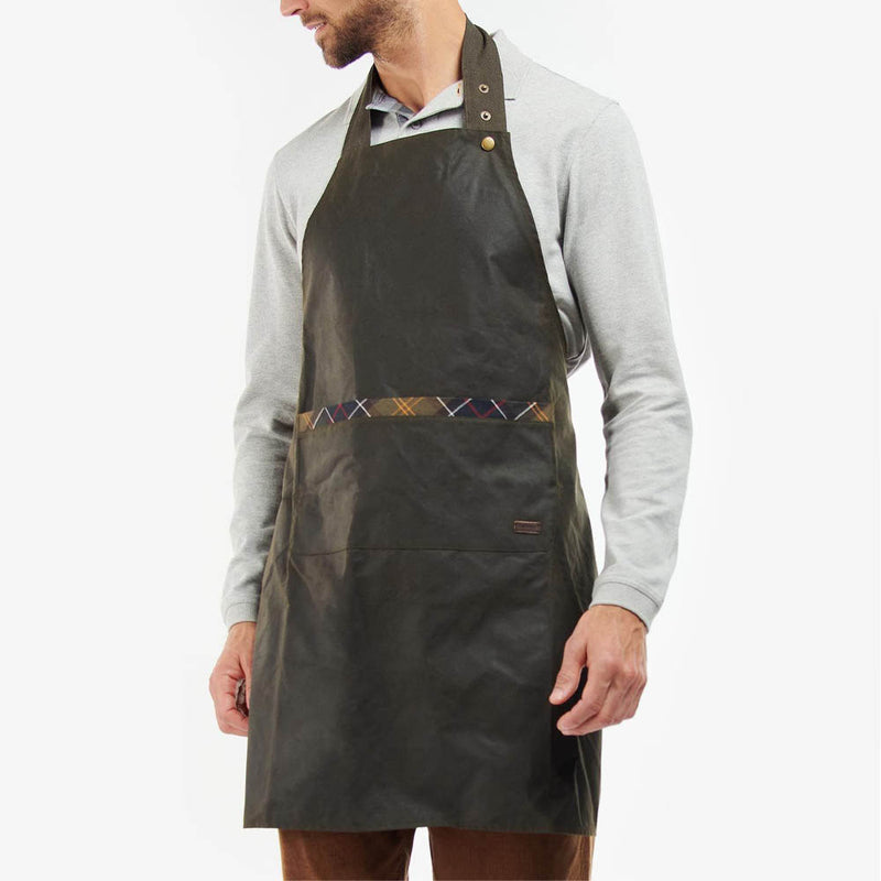Barbour Mens Wax For Life Apron Olive