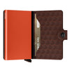 Secrid Miniwallet Optical Brown / Orange Leather Wallet