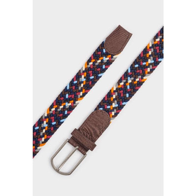 Ibex England Repreve Woven Stretch Belt Made from Recycled Plastic Bottles Multi