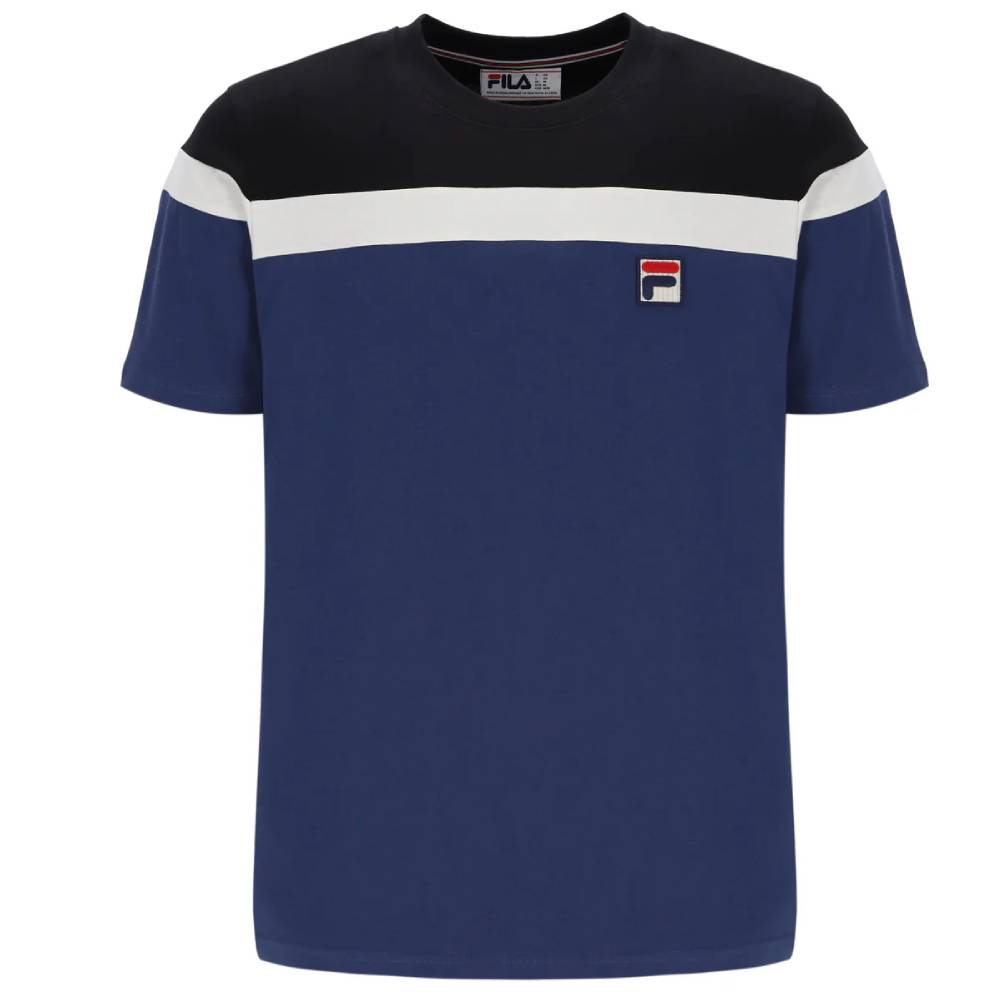 Fila Aiden Cut and Sew T-Shirt Fila Navy