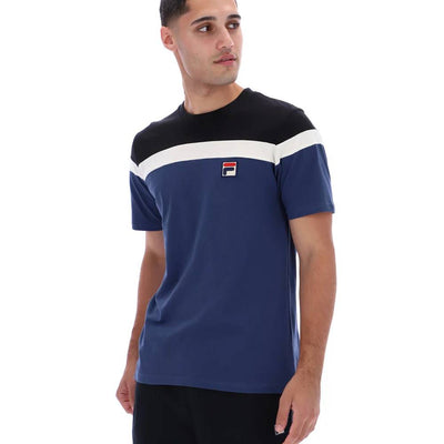 Fila Aiden Cut and Sew T-Shirt Fila Navy