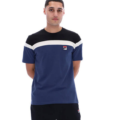 Fila Aiden Cut and Sew T-Shirt Fila Navy