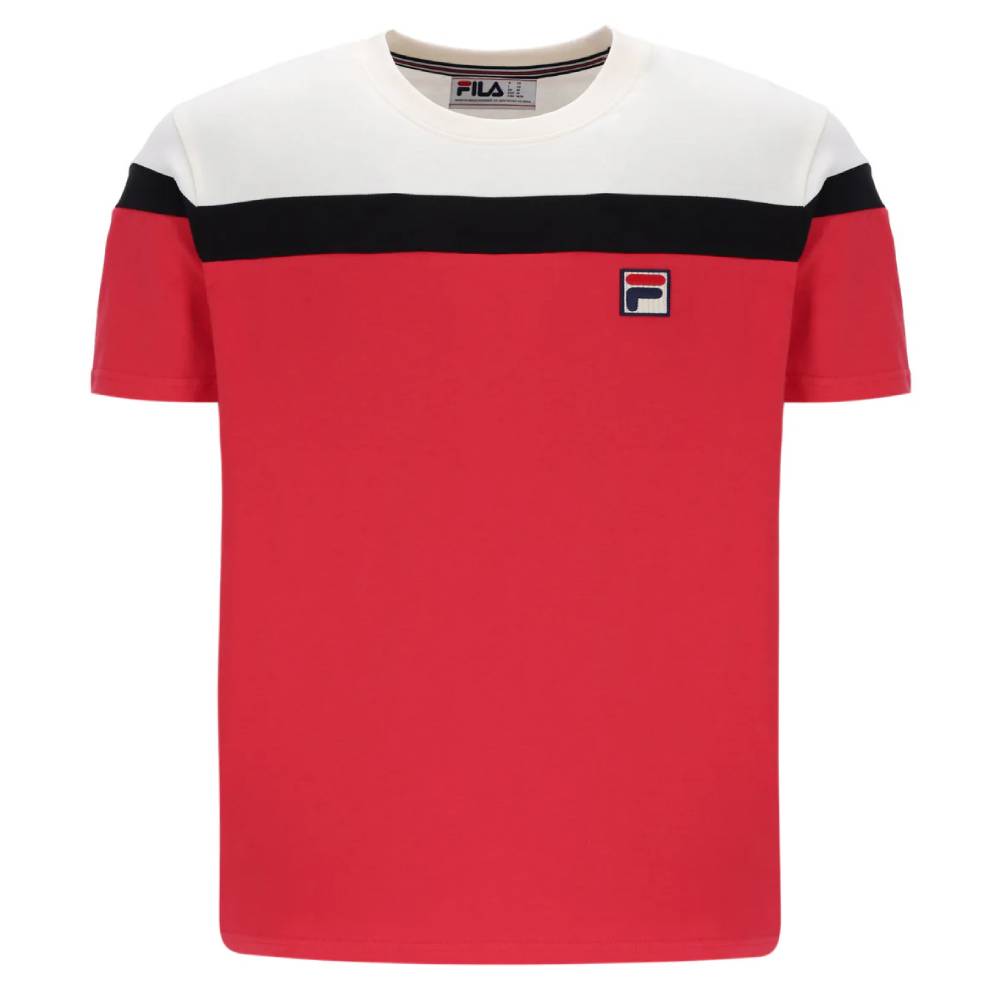 Fila Aiden Cut and Sew T-Shirt Fila Red