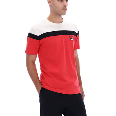 Fila Aiden Cut and Sew T-Shirt Fila Red