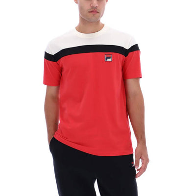 Fila Aiden Cut and Sew T-Shirt Fila Red