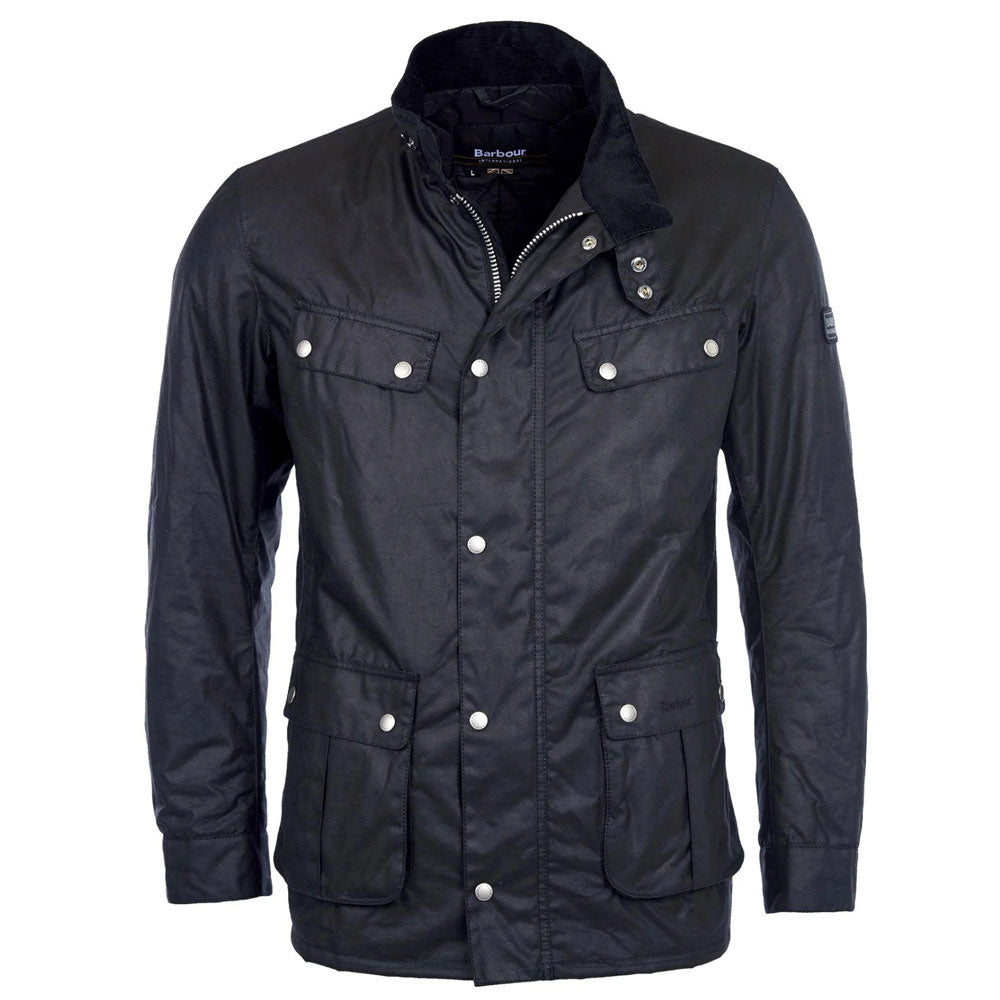 Barbour International Duke Waxed Jacket Black Smart Ass Menswear