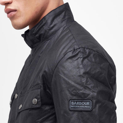 Barbour International Duke Waxed Jacket Black