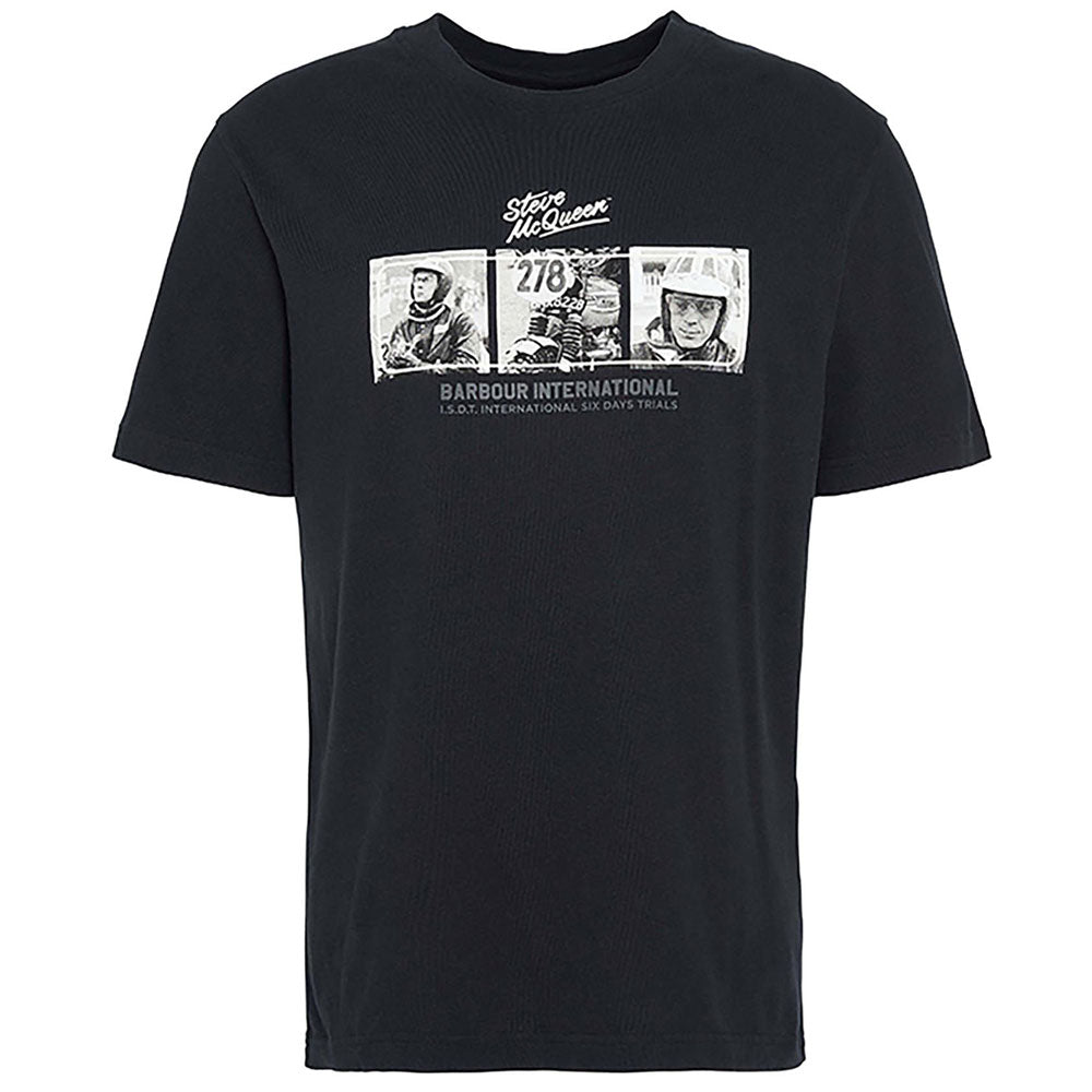 Barbour International Steve McQueen Firebird Photographic T-Shirt Black