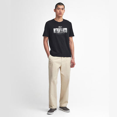 Barbour International Steve McQueen Firebird Photographic T-Shirt Black