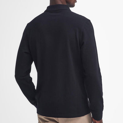 Barbour International Essential Long Sleeve Polo Shirt Black
