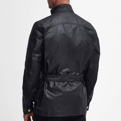Barbour International Union Jack Wax Jacket Black