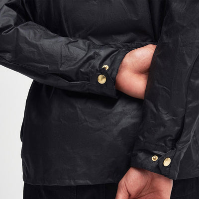 Barbour International Union Jack Wax Jacket Black