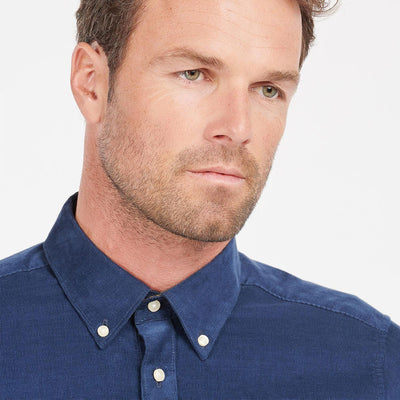 Barbour Ramsey Tailored Cord Shirt Dark Denim