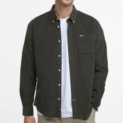 Barbour Ramsey Tailored Cord Shirt Forest