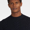 Barbour Essential Cable Crew Knit Sweater Navy Marl