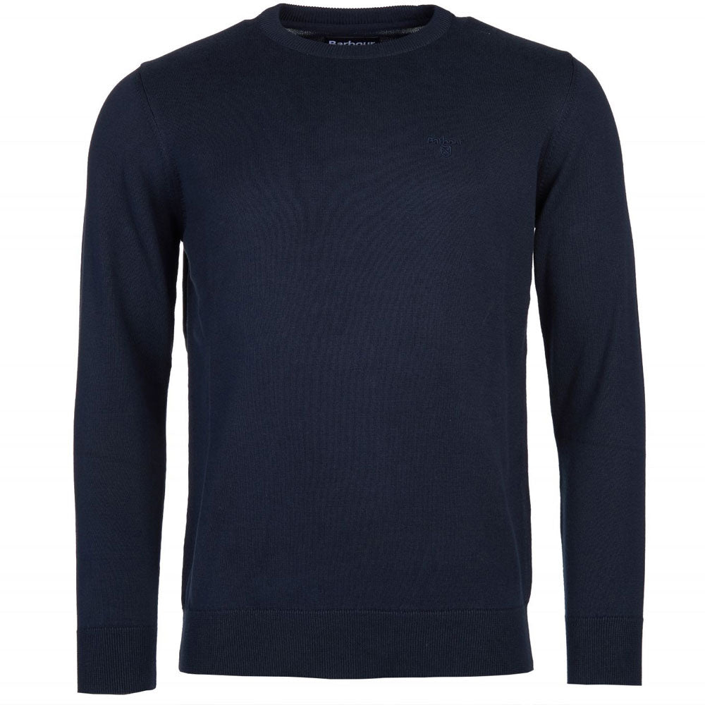 Barbour Pima Cotton Crew Neck Jumper Navy