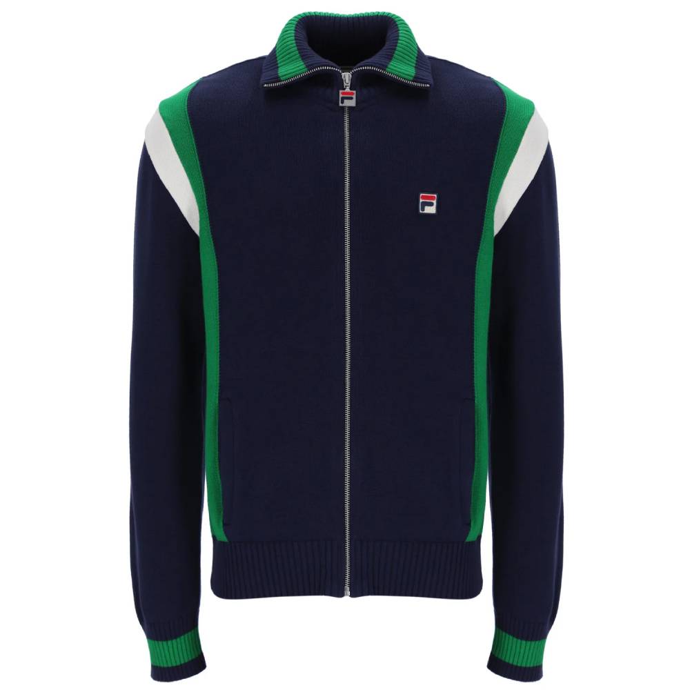 Fila Vintage Cortez Colour blocked Knitted Track Top Fila Navy