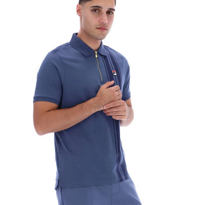 Fila Dario Zipped Polo Vintage Indigo