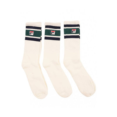 Fila Vintage Russell Crew Socks 3 Pack Gardenia