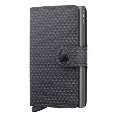 Secrid Miniwallet Pyramid Leather Wallet Grey