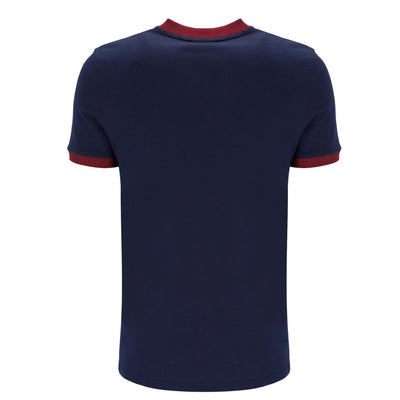 Sergio Tacchini Supermac T-Shirt Maritime Blue and Tibetan Red