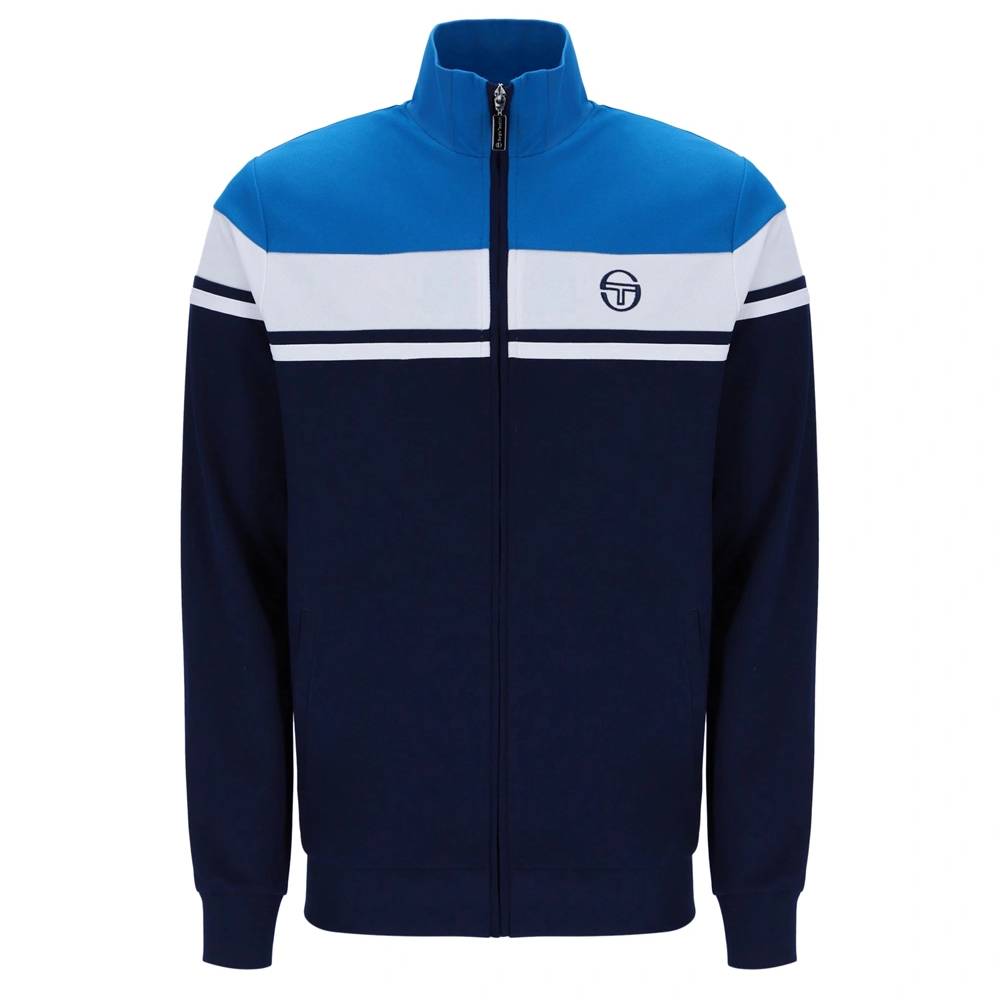 Sergio Tacchini Damarindo Track Top Directoire Blue and White and Maritime Blue