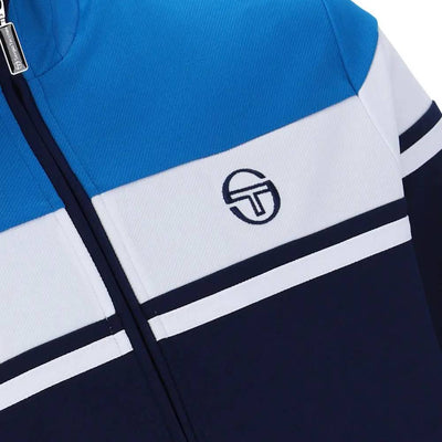 Sergio Tacchini Damarindo Track Top Directoire Blue and White and Maritime Blue