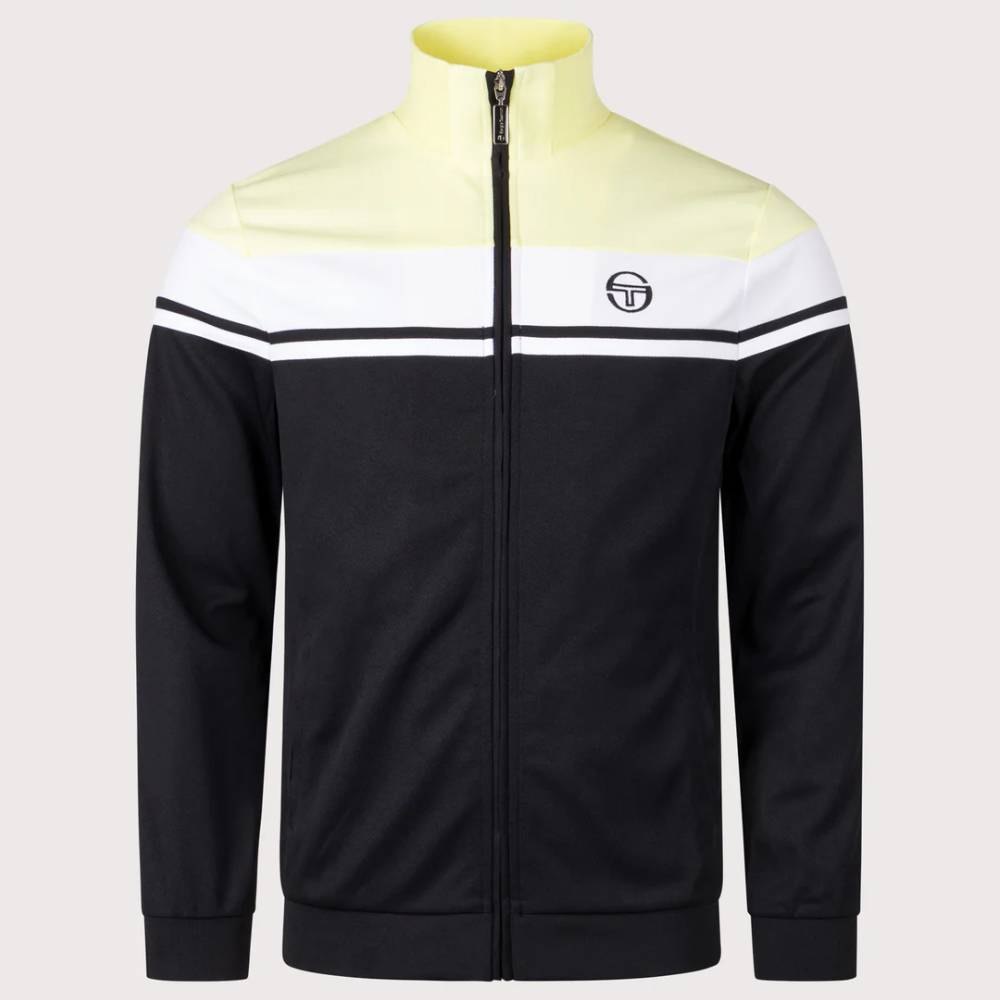 Sergio Tacchini Damarindo Track Top Wax Yellow and White and Black