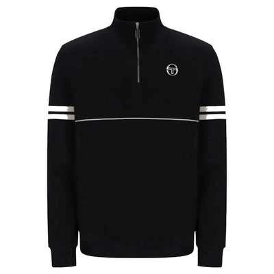 Sergio Tacchini Orion 1/4 Zip Sweat Top Black / Peyote