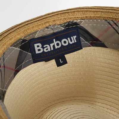 Barbour Men's Ashill Trilby Summer Hat Ecru / Tan