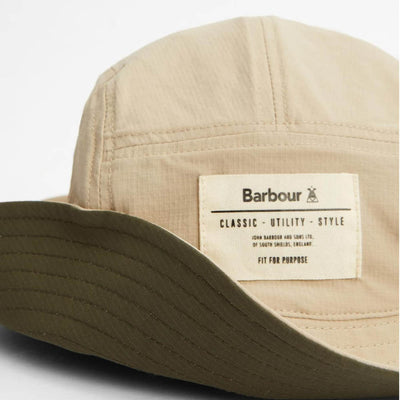Barbour Bidlam Showerproof Reversible Bucket Hat Concrete / Olive