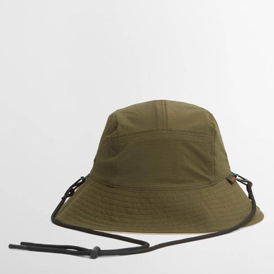 Barbour Bidlam Showerproof Reversible Bucket Hat Concrete / Olive
