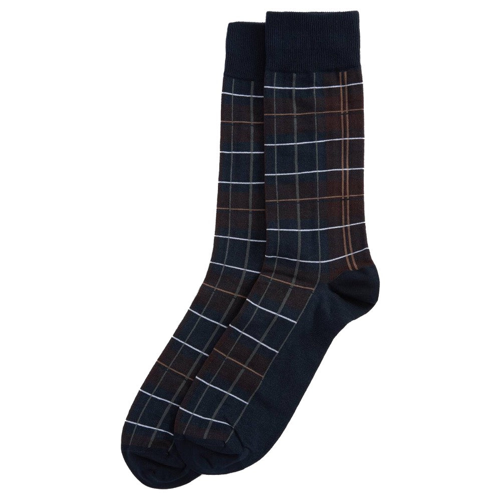 Barbour Blyth Mens Socks Midnight Oak Tartan