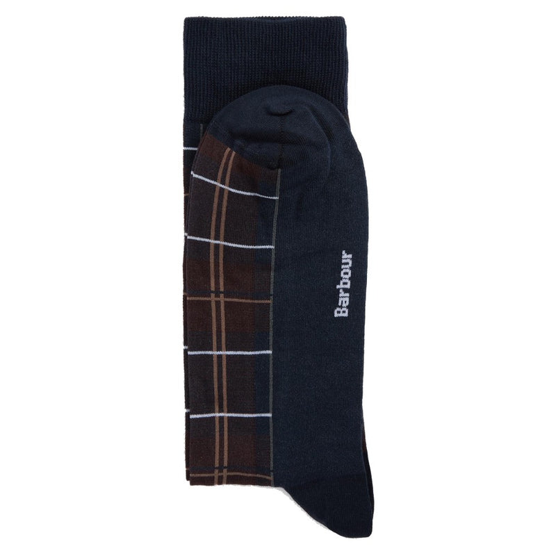 Barbour Blyth Mens Socks Midnight Oak Tartan