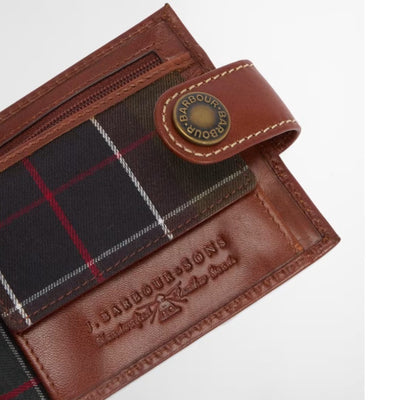 Barbour Bolam Leather Wallet Heritage Brown