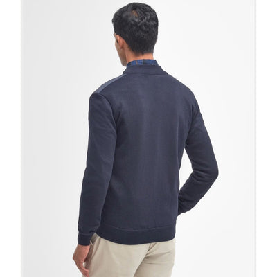 Barbour Carn Baffle Zip Through Quilted Sweater Navy