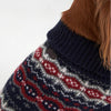 Barbour Case Fair Isle Dog Jumper Blue Granite