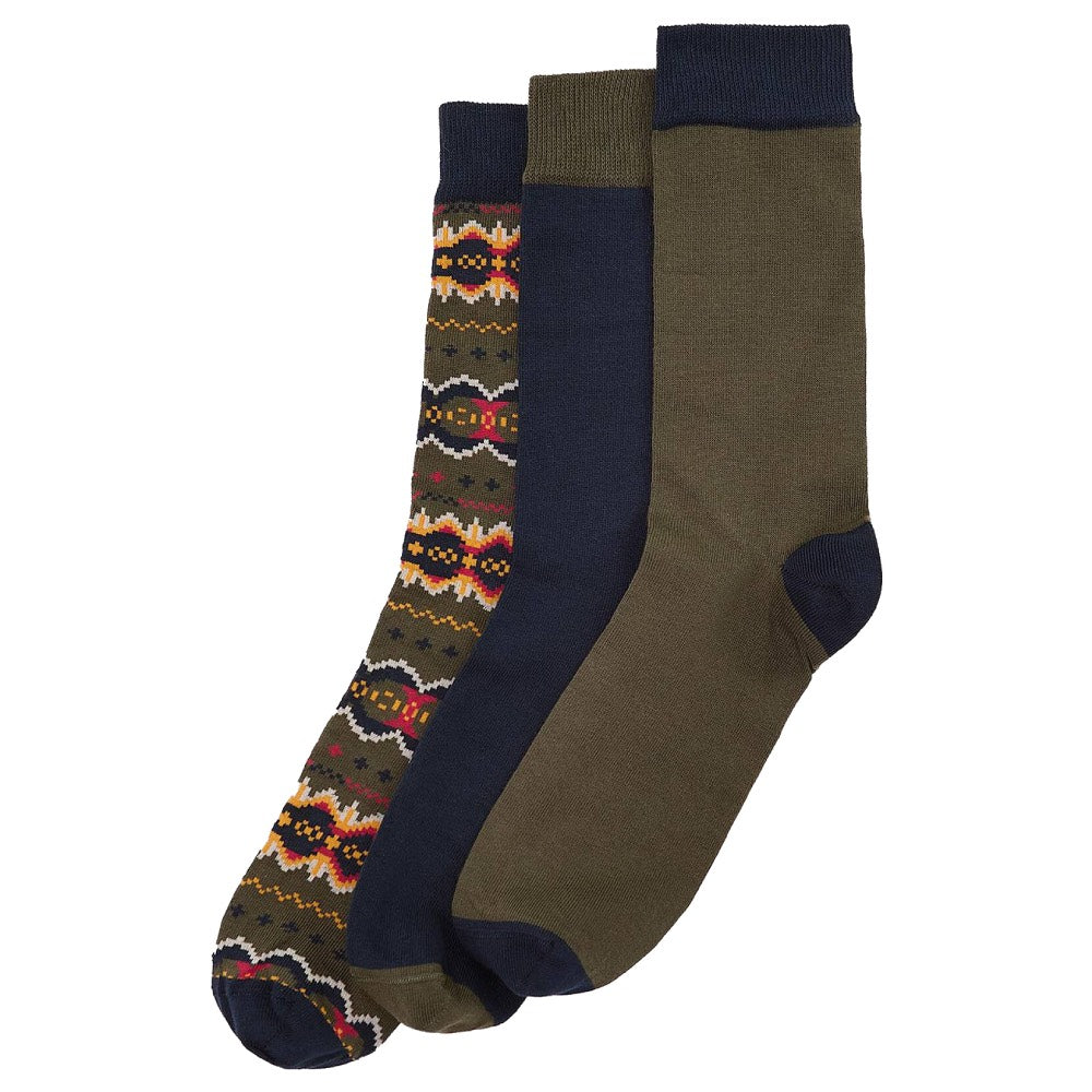 Barbour Case Fairisle Sock Gift Box Classic Tartan