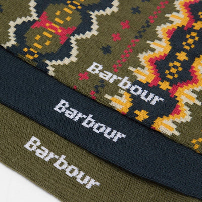 Barbour Case Fairisle Sock Gift Box Classic Tartan