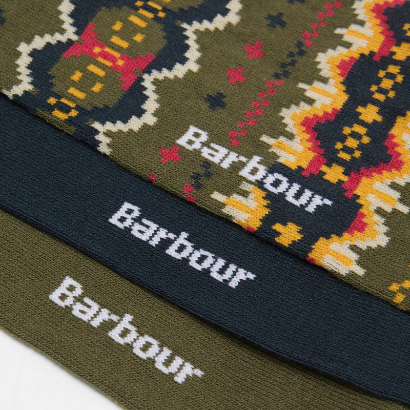 Barbour Case Fairisle Sock Gift Box Classic Tartan