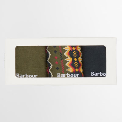 Barbour Case Fairisle Sock Gift Box Classic Tartan
