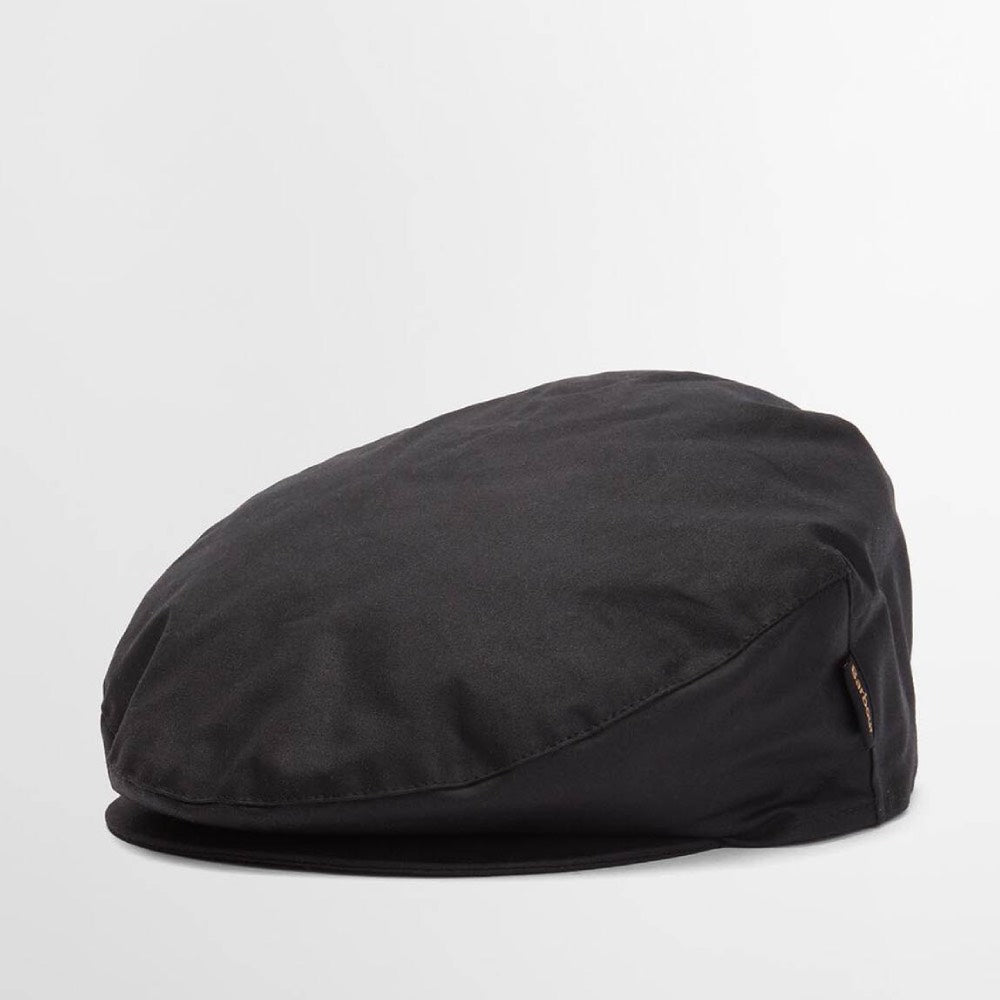 Barbour Cheviot Wax Flat Cap Black / Classic