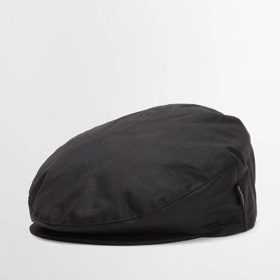 Barbour Cheviot Wax Flat Cap Black / Classic
