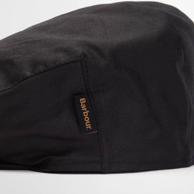 Barbour Cheviot Wax Flat Cap Black / Classic