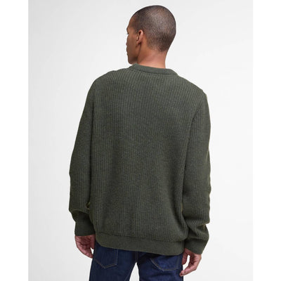 Barbour Cleveland Crew Neck Sweater Duffle Green